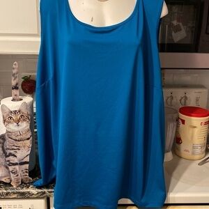 J womens Catherine’s sleeveless stretch turquoise plus size blouse 4X